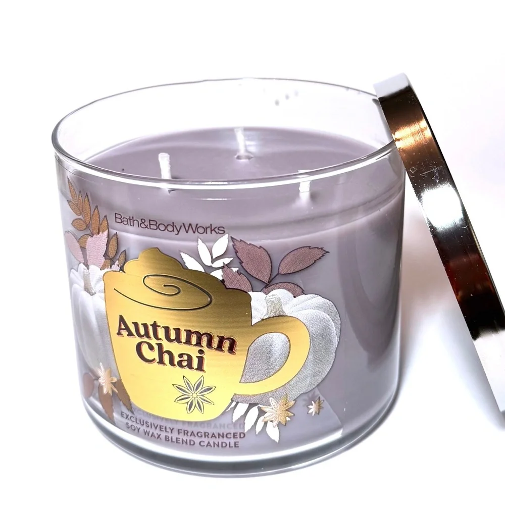 AUTUMN CHAI 3 Wick Candle - Picture 2 of 3